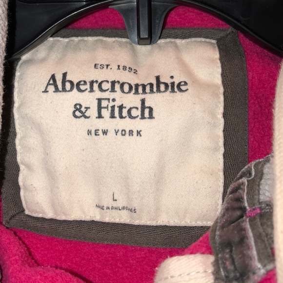 Abercrombie & Fitch Hoodie Size L Color Pink - Picture 12 of 15